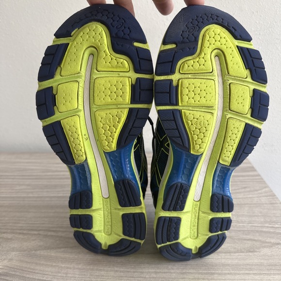 Asics Gel Quantum 180 Running Shoes T6G2N Blue Neon Yellow Lace Up Sz 9 4E main image 8